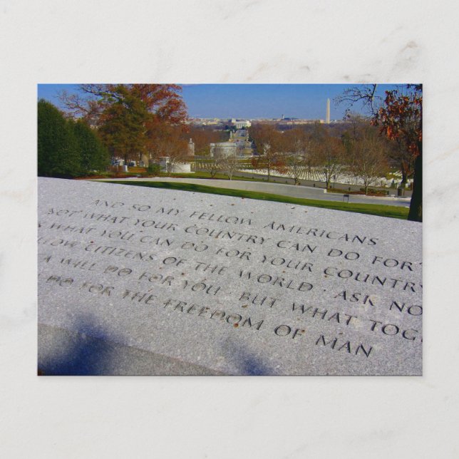 arlington jfk memorial postcard (Front)