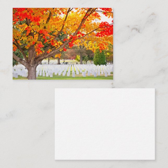 Arlington National Cemetery in Autumn Business Card (Front/Back)