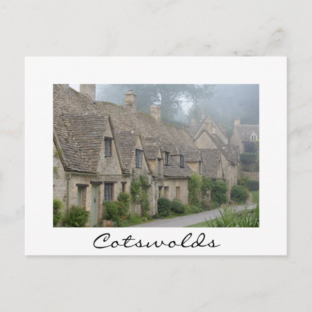Arlington Row, Bibury white border postcard (Front)