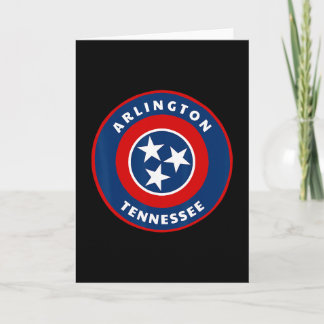 Arlington Tennessee Tn Flag Dge Roundlet Souvenir Card