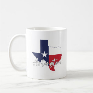Arlington, Texas Flag Map Coffee Mug