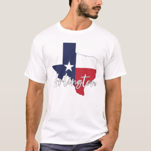Arlington, Texas Flag Map Men's White T-Shirt