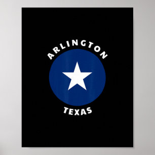 Arlington Texas Tx Bullseye Trip Vacation Souvenir Poster