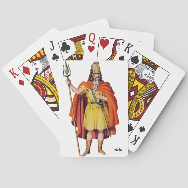 ARLO ~Ancient Briton COSTUME ~ BC 54 ~Personalized Playing Cards (Back)