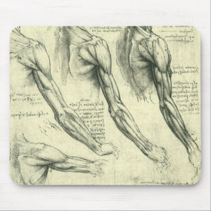 Arm and Shoulder Anatomy by Leonardo da Vinci Mouse Pad