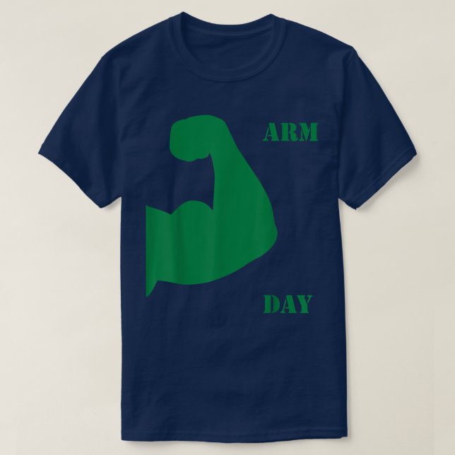 Arm day funny joke meme hub for gym workout  T-Shirt (Design Front)