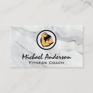 Arm Flexing Fitness Logo Business Card