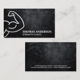 Arm Flexing Health Fitness Business Card