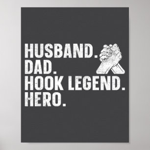 Arm Wrestling Arm Wrestler Husband. Dad. Hook Lege Poster