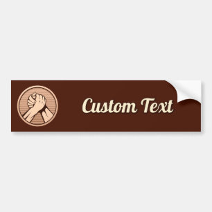 Arm wrestling Bronze Bumper Sticker