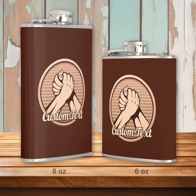 Arm wrestling Bronze Hip Flask (Creator Uploaded)