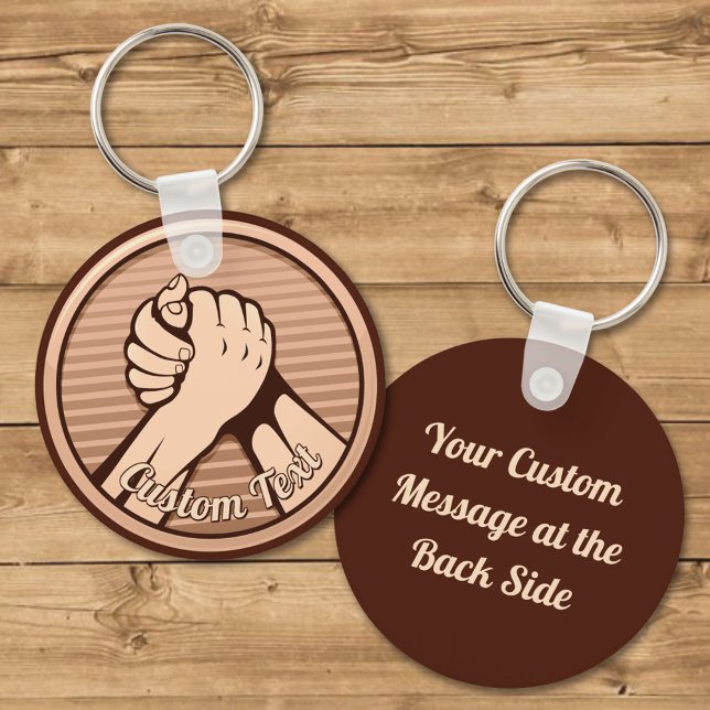 Arm Wrestling Bronze Keychain (Creator Uploaded)