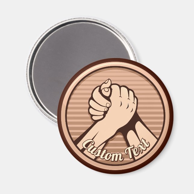 Arm wrestling Bronze Magnet (Front/Back)