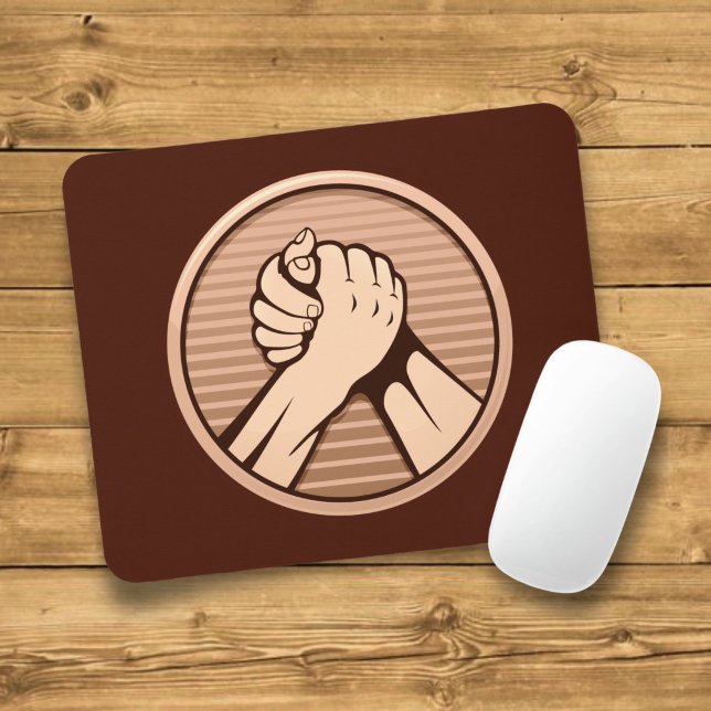 Arm wrestling Bronze Mouse Pad (Creator Uploaded)