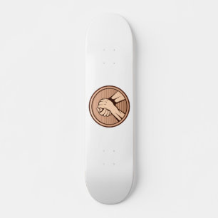 Arm wrestling Bronze Skateboard