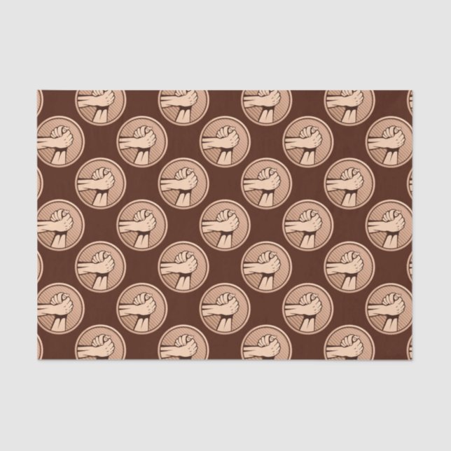 Arm wrestling Bronze Tissue Paper (Front)