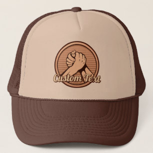 Arm Wrestling Bronze Trucker Hat