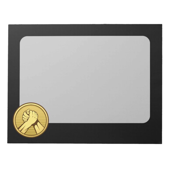 Arm wrestling Gold Notepad (Front)