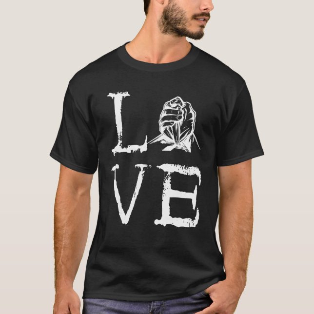 Arm Wrestling Love Hand Grip Armwrestling Sport Ar T-Shirt (Front)