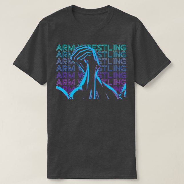 Arm Wrestling Retro Arm Wrestling Gift T-Shirt (Design Front)