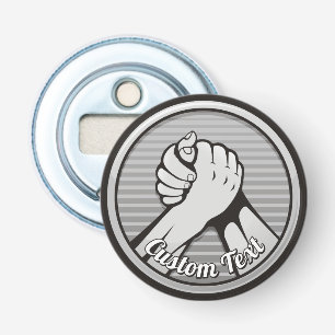 Arm wrestling Silver Bottle Opener