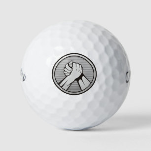 Arm wrestling Silver Golf Balls