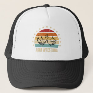 arm wrestling  trucker hat