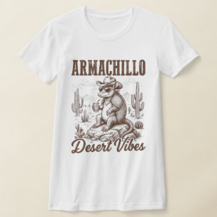 Armachillo Cowboy Armadillo Desert Vibes Funny T-Shirt