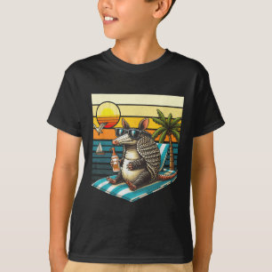 Armadillo And Sun Vintage 80s Retro Summer Vacatio T-Shirt