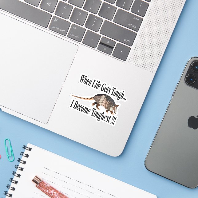 Armadillo Animal Inspirational (Laptop w/ iPhone)