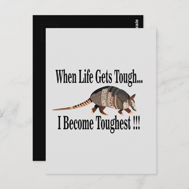 Armadillo Animal Inspirational Postcard (Front/Back)