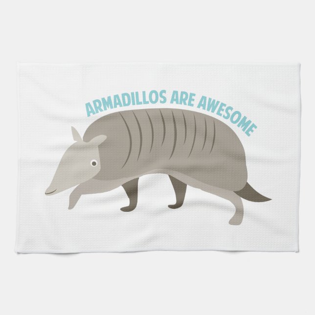 Armadillo_Armadillos_Are_Awe Tea Towel (Horizontal)