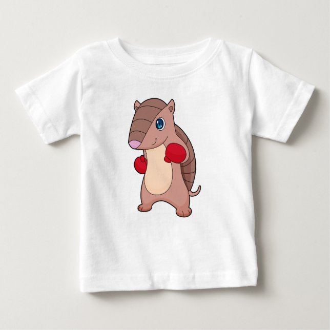 Armadillo Boxing Boxer Boxing gloves Baby T-Shirt (Front)