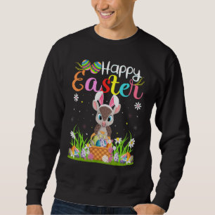 Armadillo Bunny Egg Hunting  Armadillo Happy Easte Sweatshirt