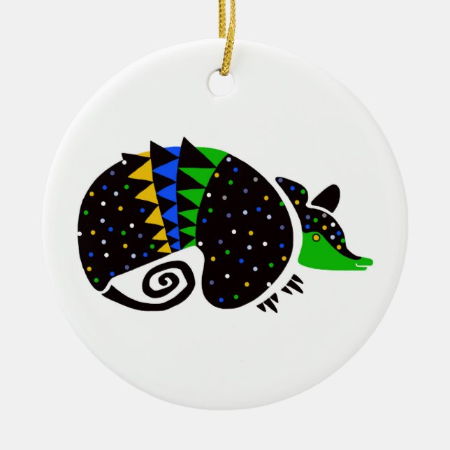 Armadillo - ceramic tree decoration (Front)