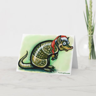 Armadillo Christmas Holiday Card