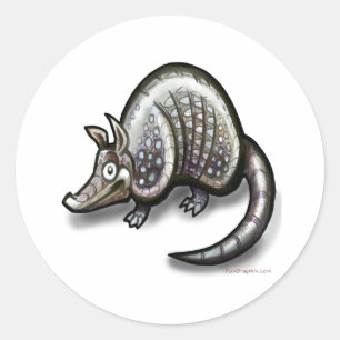 Armadillo Classic Round Sticker