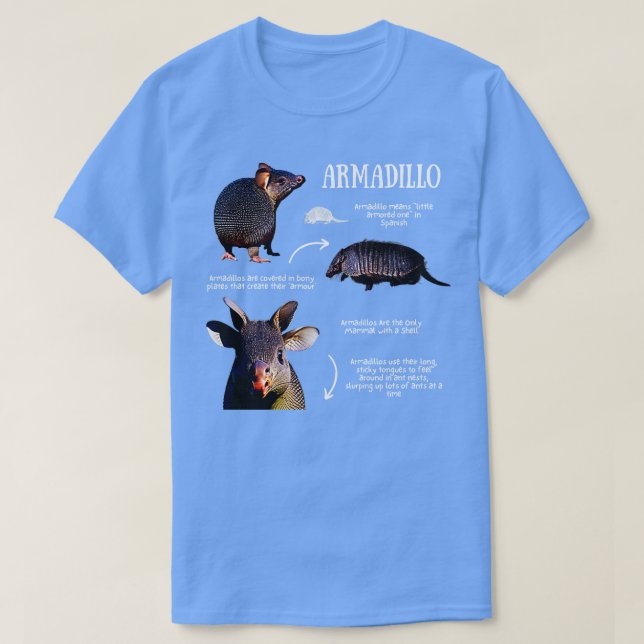 Armadillo Fun Facts T-Shirt (Design Front)