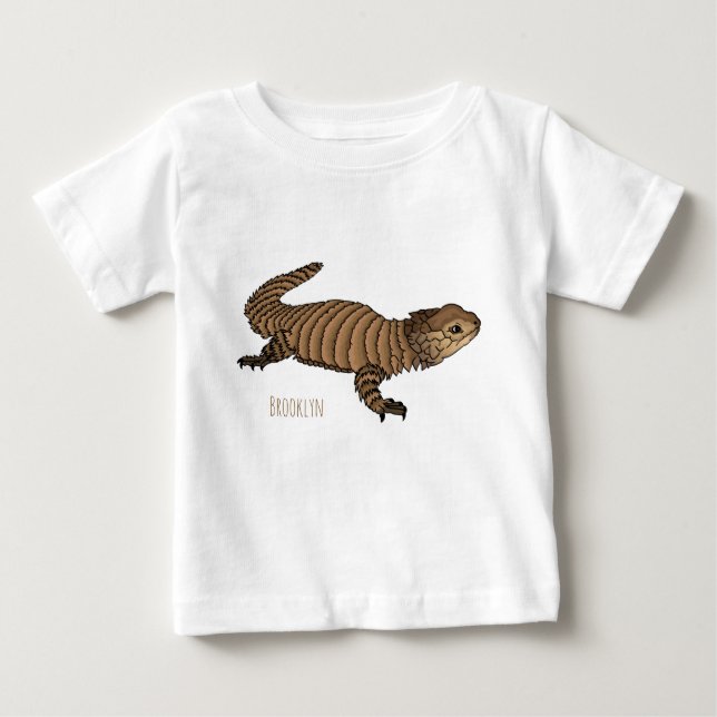Armadillo girdled lizard cartoon illustration baby T-Shirt (Front)