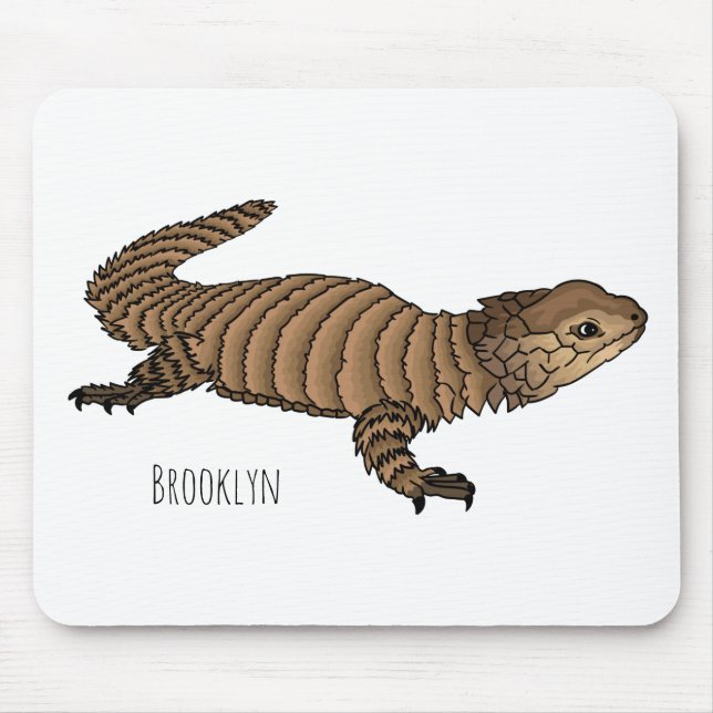 Armadillo girdled lizard cartoon illustration mouse pad (Front)