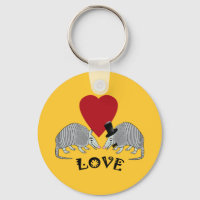 Armadillo Heart Love Vintage Yellow