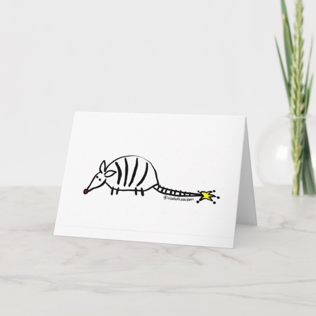Armadillo Holiday Greeting Card (Front)