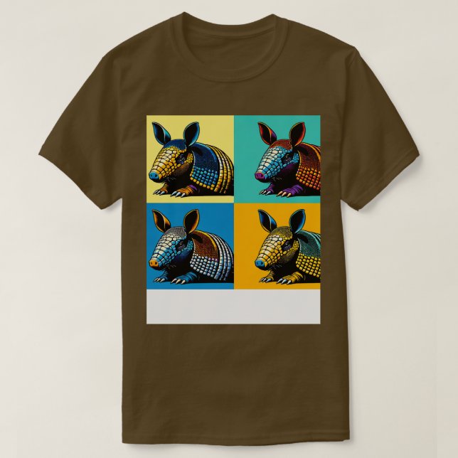 Armadillo in Abstract A Art Colour Odyssey T-Shirt (Design Front)