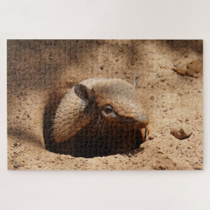 Armadillo In Hole Saying Hello Jigsaw Puzzle