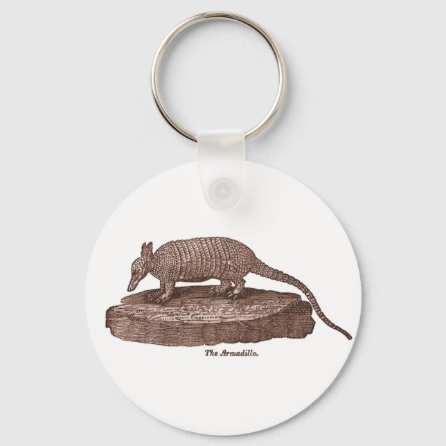 Armadillo Lithograph Key Ring (Front)