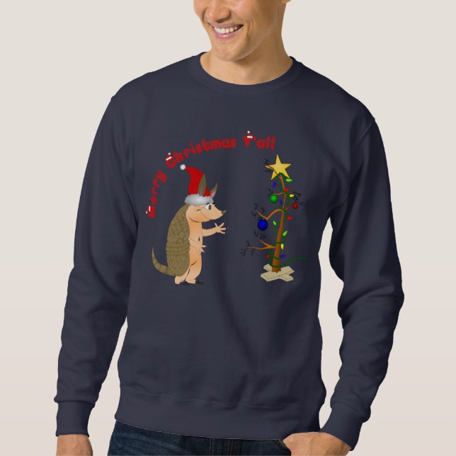 Armadillo Merry Christmas Sweatshirt (Front)