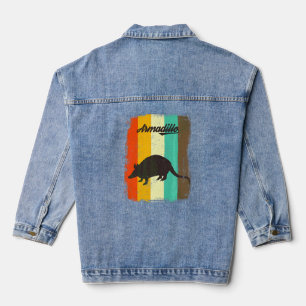 Armadillo  Retro 70s Vintage Animal  Denim Jacket