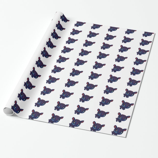 Armadillo Wrapping Paper (Unrolled)