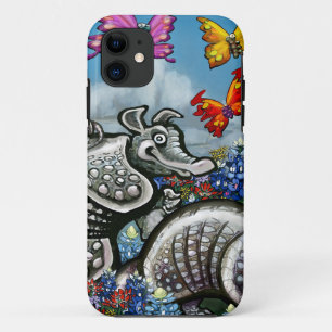 Armadillos Bluebonnets Butterflies Wildflowers iPhone 11 Case