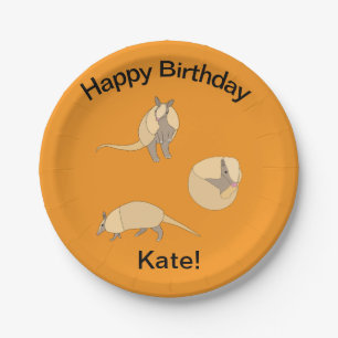 Armadillos Paper Plate